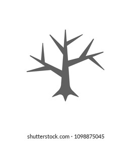 Dry tree icon vector in trendy flat style isolated on white background