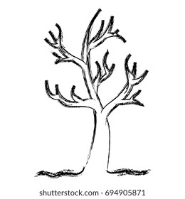dry tree isolated icon