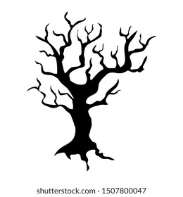dry tree plant isolated icon