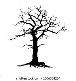 Dry Tree Silhouette, Isolated Image - Vector Illustration