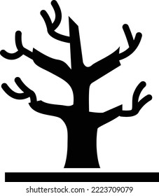 Icono del vector Árbol seco. Se puede usar para imprimir, móviles y aplicaciones web.