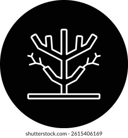 Dry Tree vector icon. Can be used for printing, mobile and web applications.