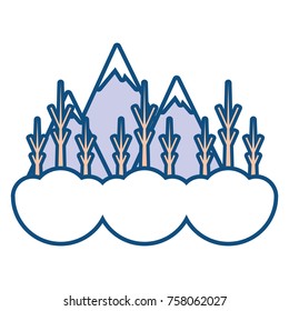 dry trees icon over white background vector illustration