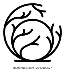 Dry tumbleweed icon outline vector. Desert ball. Dead plant