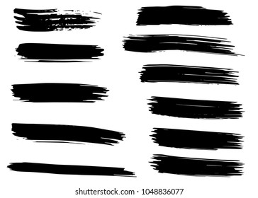 Dry vector brush strokes