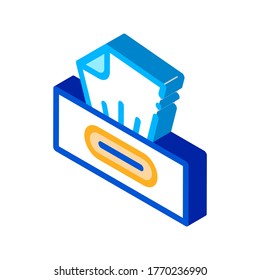 Dry Wipes Package Icon Vector. Isometric Dry Wipes Package sign. color isolated symbol illustration