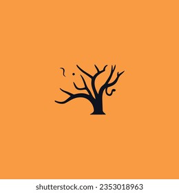 Dry wood, halloween vector icon