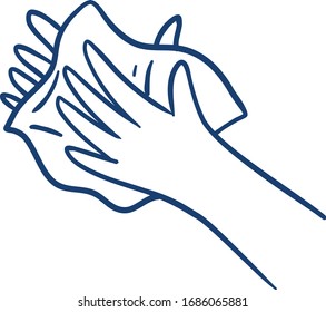 Dry your hands vector illustration