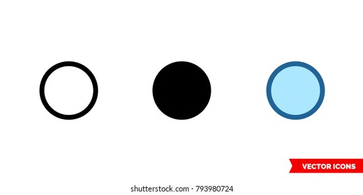 Dryclean icon of 3 types: color, black and white, outline. Isolated vector sign symbol.