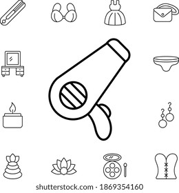 Dryer flat vector icon in beauty pack