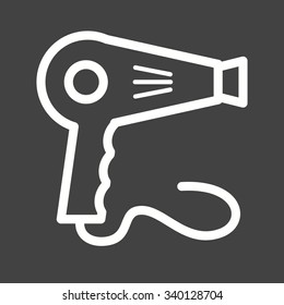 Dryer, hair, blow icon vector image. Can also be used for makeup and accessories. Suitable for use on web apps, mobile apps and print media.