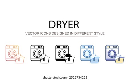 Dryer icon design with white background stock illustration