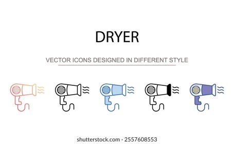 Dryer icon design with white background stock illustration