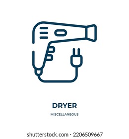 Dryer icon. Linear vector illustration from miscellaneous collection. Outline dryer icon vector. Thin line symbol for use on web and mobile apps, logo, print media.