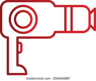 Dryer Line Inverted Vector Line Icon Design
