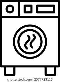 Dryer Line Vector Icon Design