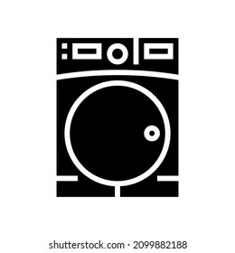 dryer machine glyph icon vector. dryer machine sign. isolated contour symbol black illustration