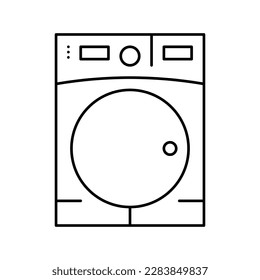 dryer machine line icon vector. dryer machine sign. isolated contour symbol black illustration