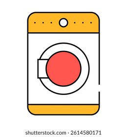 dryer machine line icon vector. dryer machine sign. isolated symbol illustration