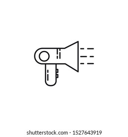 dryer make up electric tool flat icon vector illustration design