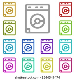 Dryer multi color icon. Simple thin line, outline vector of laundry icons for ui and ux, website or mobile application