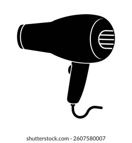 Dryer Silhouette on White Background.