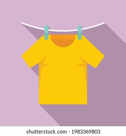 Dryer tshirt icon. Flat illustration of Dryer tshirt vector icon for web design