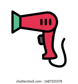 dryer vector flat color icon 