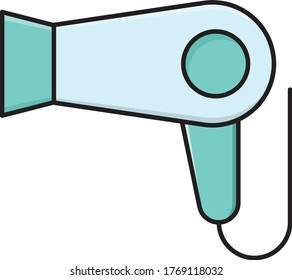 dryer vector flat color icon 