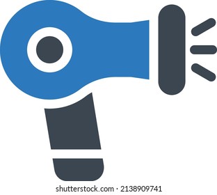 Trockner, Vektorgrafik einzeln auf transparentem Hintergrund. glyph-Vektorsymbole für Konzept- oder Web-Grafiken.