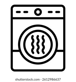 Dryer Vector Line Icon Design