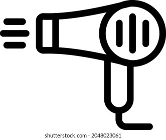 icono de línea delgada del vector de secado