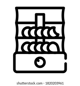 dryer for vegetables and fruits line icon vector. dryer for vegetables and fruits sign. isolated contour symbol black illustration
