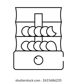 dryer for vegetables and fruits line icon vector. dryer for vegetables and fruits sign. isolated contour symbol black illustration