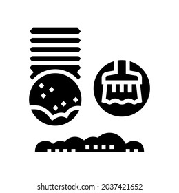 dryer vent cleaning glyph icon vector. dryer vent cleaning sign. isolated contour symbol black illustration