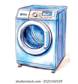 Dryer watercolor clipart illustration isolated