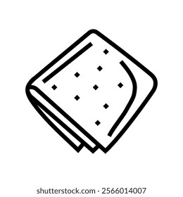 drying chamois car care line icon vector. drying chamois car care sign. isolated contour symbol black illustration