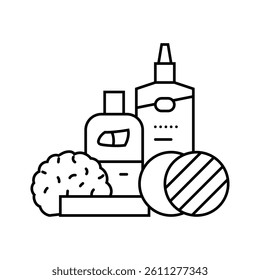 drying chamois car care line icon vector. drying chamois car care sign. isolated contour symbol black illustration