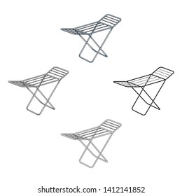 Drying for clean linen. Dry cleaning single icon in cartoon,black style vector symbol stock illustration web.