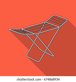 Drying for clean linen. Dry cleaning single icon in flat style vector symbol stock illustration web.