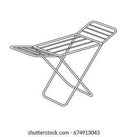 Drying for clean linen. Dry cleaning single icon in black style vector symbol stock illustration web.