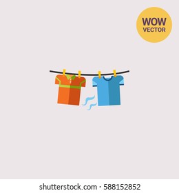 Drying Clothes Concept Icon