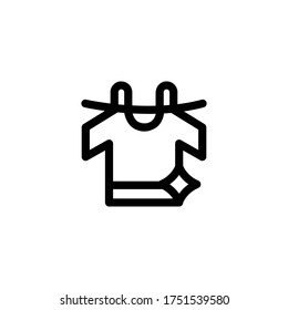 Trocknen Kleidung Symbol, Hygienemann.