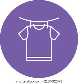 Drying Clothes line circle icon vector image. Can also be used for web apps, mobile apps and print media.