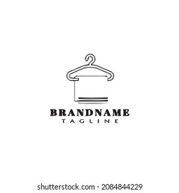 drying clothes logo cartoon design icon template black modern isolated illustration