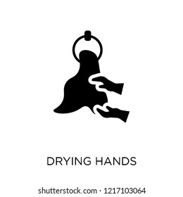 drying hands icon. drying hands symbol design from Hygiene collection. Simple element vector illustration on white background.