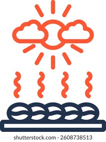 Drying Icon Color Line Vector Illustration
