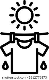 Drying Icon Outline Vector Illustration