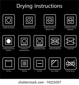 Drying instruction