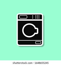 Drying machine sticker style icon. Simple thin line, outline, glyph, flat vector of wash icons for ui and ux, website or mobile application